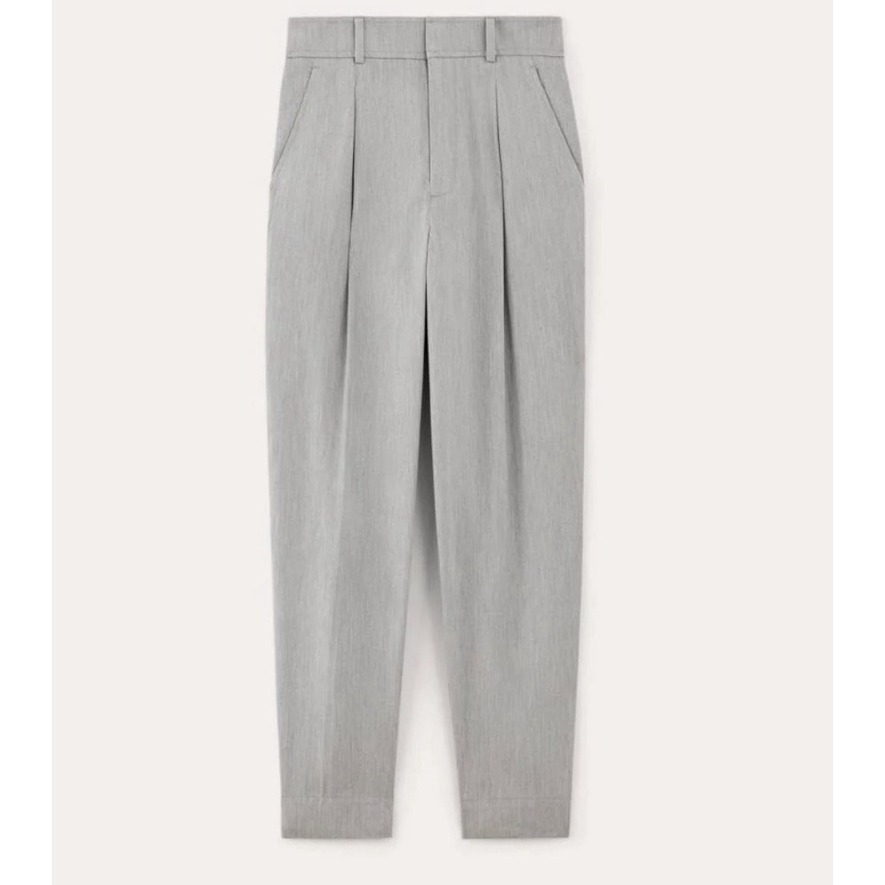 Everlane Womens 10 Gray Buttersmooth High Rise The Draper Tapered Leg Pants NWT